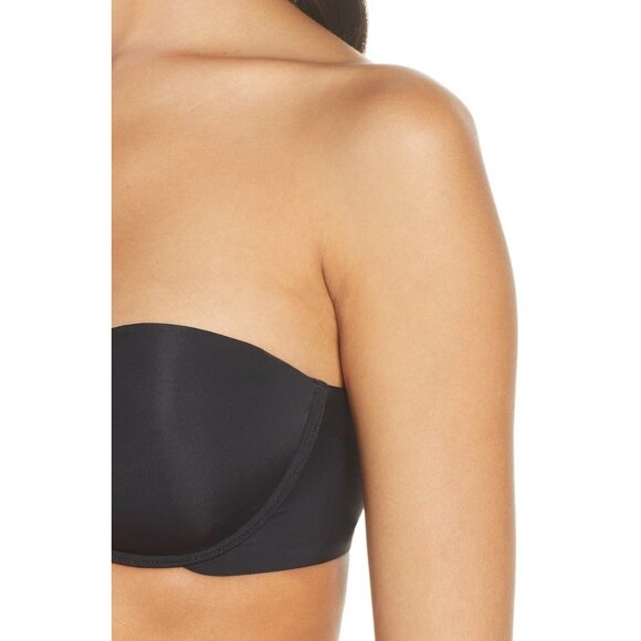 🆕NATORI Minimal Contour Underwire Strapless Bra 34DD Black #729229 - Picture 5 of 11